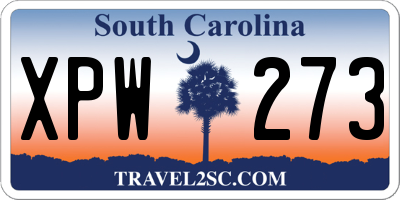 SC license plate XPW273