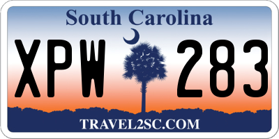SC license plate XPW283