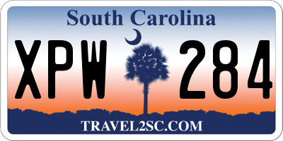 SC license plate XPW284