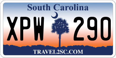 SC license plate XPW290