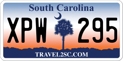 SC license plate XPW295