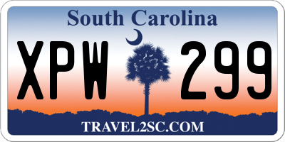 SC license plate XPW299