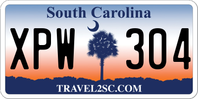 SC license plate XPW304
