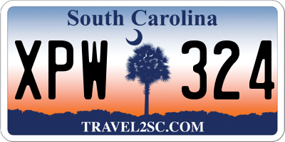 SC license plate XPW324
