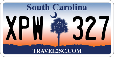 SC license plate XPW327