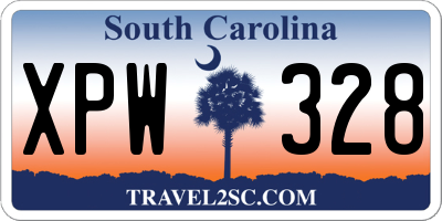SC license plate XPW328