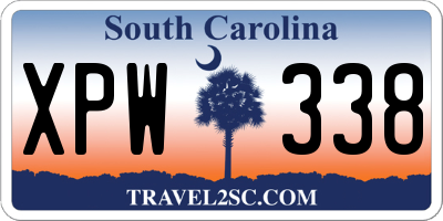 SC license plate XPW338