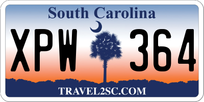 SC license plate XPW364