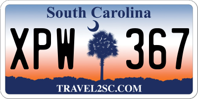 SC license plate XPW367