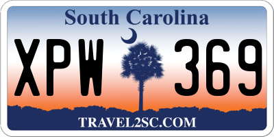 SC license plate XPW369