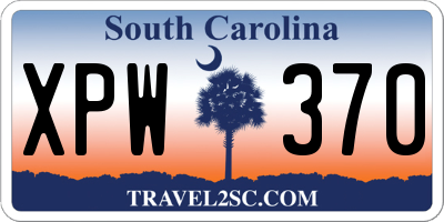 SC license plate XPW370