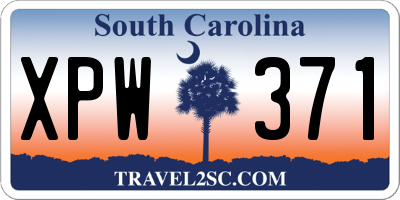 SC license plate XPW371
