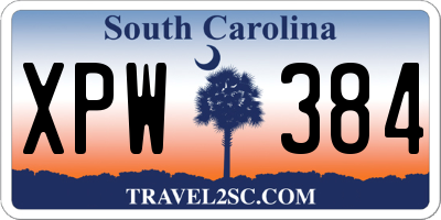 SC license plate XPW384