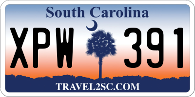 SC license plate XPW391