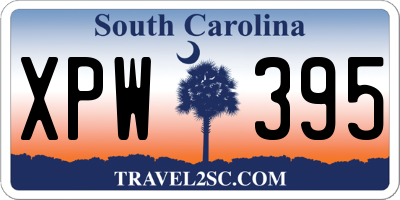 SC license plate XPW395