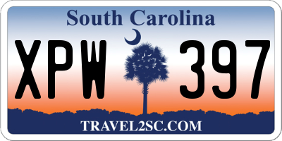 SC license plate XPW397