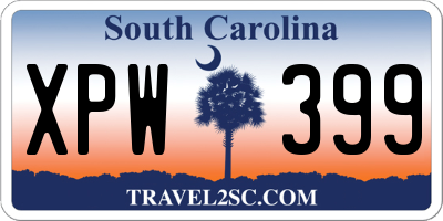 SC license plate XPW399