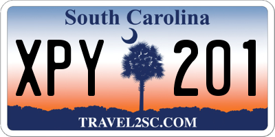 SC license plate XPY201