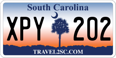 SC license plate XPY202
