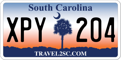 SC license plate XPY204