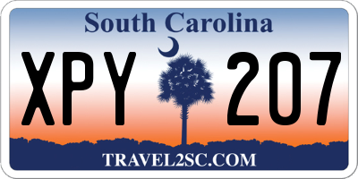 SC license plate XPY207