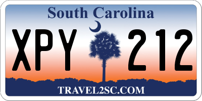 SC license plate XPY212