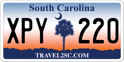 SC license plate XPY220