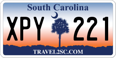 SC license plate XPY221