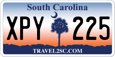 SC license plate XPY225