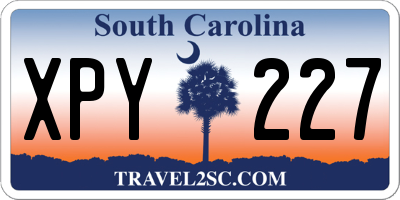 SC license plate XPY227