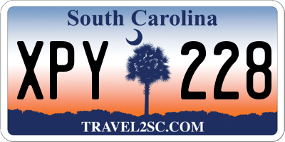 SC license plate XPY228