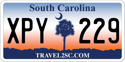 SC license plate XPY229