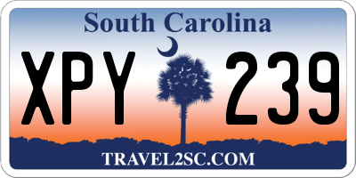 SC license plate XPY239