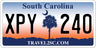 SC license plate XPY240