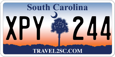 SC license plate XPY244