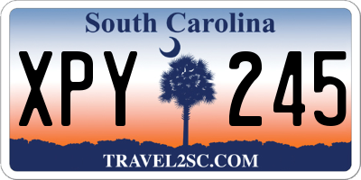 SC license plate XPY245