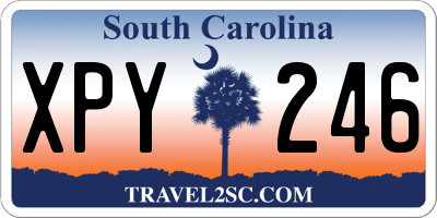 SC license plate XPY246