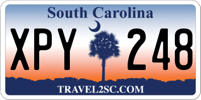 SC license plate XPY248