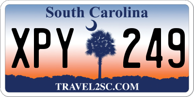 SC license plate XPY249