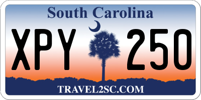 SC license plate XPY250