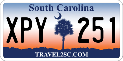 SC license plate XPY251