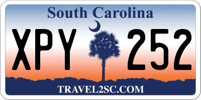 SC license plate XPY252