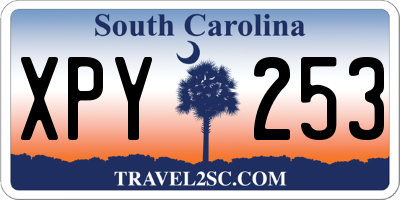 SC license plate XPY253