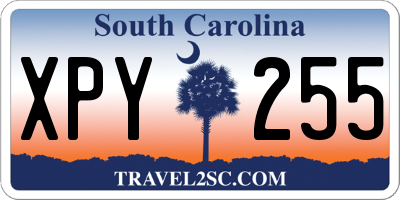 SC license plate XPY255