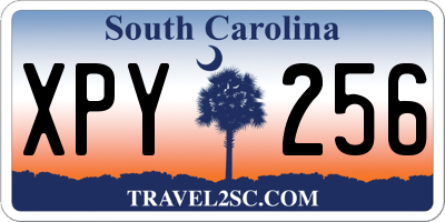 SC license plate XPY256