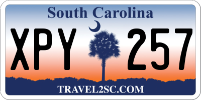 SC license plate XPY257