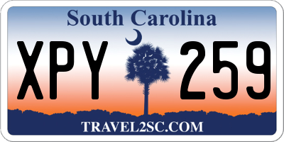 SC license plate XPY259