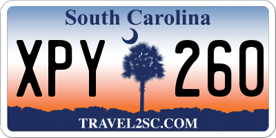 SC license plate XPY260