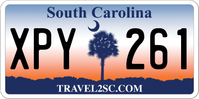 SC license plate XPY261
