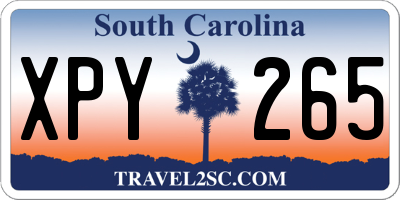 SC license plate XPY265